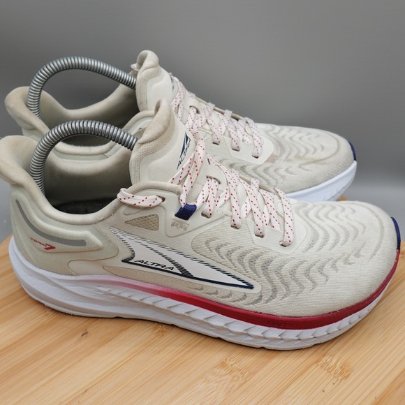 Altra Shoes Womens 8.5 Beige Red Mesh Torin 7 Running Gym Performance Flaws - Picture 1 of 12
